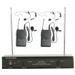 2 Microfones Sem Fio Lapela Profissional Sistema de Lapela VHF 